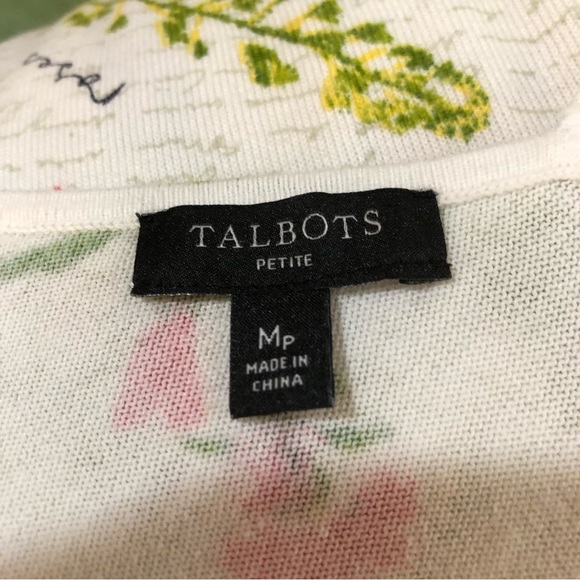 Talbots Botanical Tee Size MP - Picture 7 of 8